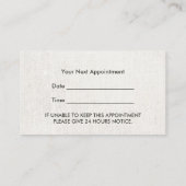 美容師ヴィンテージブラックレースサロンアポイントメント 予約カード (裏面)