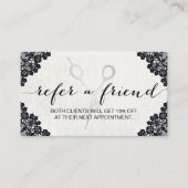 美容師ヴィンテージブラックレースサロン紹介 紹介カード (正面)