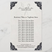 美容師ヴィンテージブラックレースヘアサロン チラシ (正面)