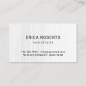 美容師ヴィンテージブルーフローラエレガントサロン 名刺 (裏面)