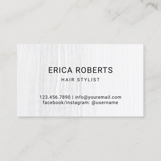 美容師ヴィンテージブルーフローラエレガントサロン 名刺 (裏面)