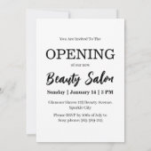 美容師ヴィンテージブルーフローラサロン開口部 招待状 (裏面)