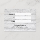 美容師ヴィンテージヘアサロンギフト券 割引カード (裏面)