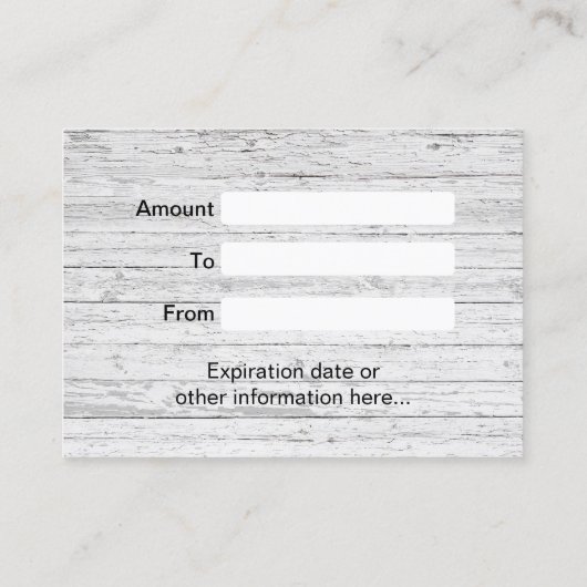 美容師ヴィンテージヘアサロンギフト券 割引カード (裏面)