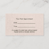 美容師ヴィンテージレース赤面ピンクアポイントメント 予約カード (裏面)
