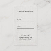 美容師ヴィンテージレース&バーラップアポイントメント 予約カード (裏面)