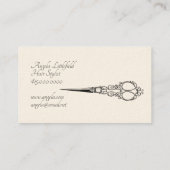 美容師ヴィンテージ宝石シザー 名刺 (裏面)