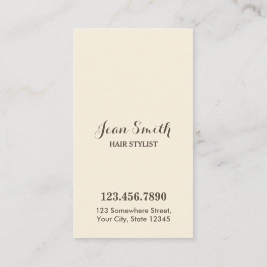 美容師ヴィンテージ燃焼紙シザークラス 名刺 (裏面)