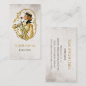 美容師ヴィンテージ金ゴールドファッション 名刺 (正面/裏面)