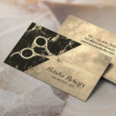 美容師ヴィンテージ金ゴールド大理石美しいサロン 名刺