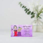 美容師会社名美しいサロン 名刺 (スタンド正面)