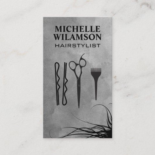 美容師作業ツール |流れるヘア 名刺 (正面)