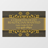 美容師募集！サロンオーナーさん必見のウィンドウステッカー ウィンドウサイン (シート)