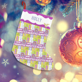 美容師占領 |ピンクグリッター スモールクリスマスストッキング