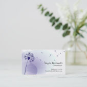 美容師名刺おとなしいタンポポ 名刺 (スタンド正面)