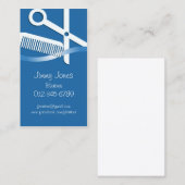 美容師名刺はさみ及び櫛 名刺 (正面/裏面)