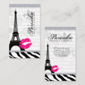 美容師名刺パリエッフェルタワー 名刺 (正面/裏面)