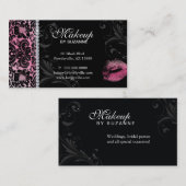 美容師名刺フローラピンク 名刺 (正面/裏面)