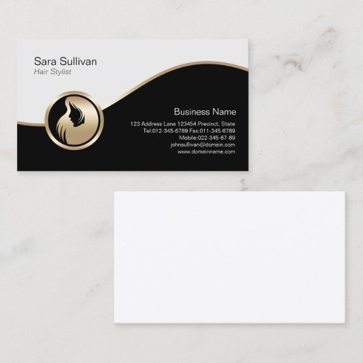 美容師名刺ヘアファッションスタイルアイコン 名刺 (正面/裏面)
