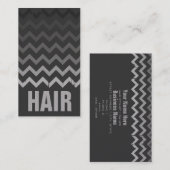 美容師名刺-ひびの入ったグレーグラデーション 名刺 (正面/裏面)