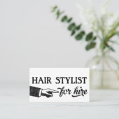 美容師名刺 – カッコいいヴィンテージ 名刺 (スタンド正面)