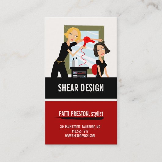 美容師名刺 予約カード (正面)