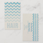 美容師名刺-割れた青グラデーション 名刺 (正面/裏面)