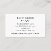 美容師名刺 名刺 (裏面)