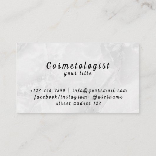 美容師名刺 名刺 (裏面)