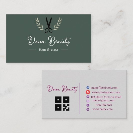 美容師名刺 名刺 (正面/裏面)