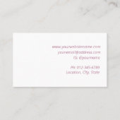 美容師名刺lピンクモダンミニマル 名刺 (裏面)