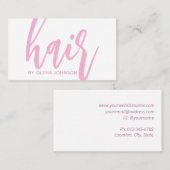 美容師名刺lピンクモダンミニマル 名刺 (正面/裏面)