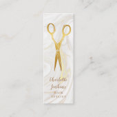 美容師大理石がはさみを旋回 スキニー名刺 (正面)