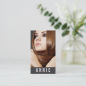 ★美容師女優モデルモダンなHeadshotの★ 名刺 (スタンド正面)