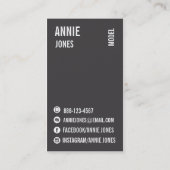 ★美容師女優モデルモダンなHeadshotの★ 名刺 (裏面)