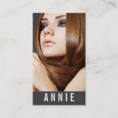 ★美容師女優モデルモダンなHeadshotの★ 名刺 (正面)