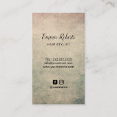 美容師女神&金ゴールドシザー美しいサロン 名刺 (裏面)