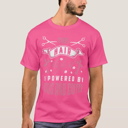 美容師宗教的イエススタイリスト美容師 Tシャツ (正面)