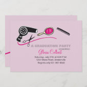 美容師専門学校卒業招待状 招待状 (正面/裏面)