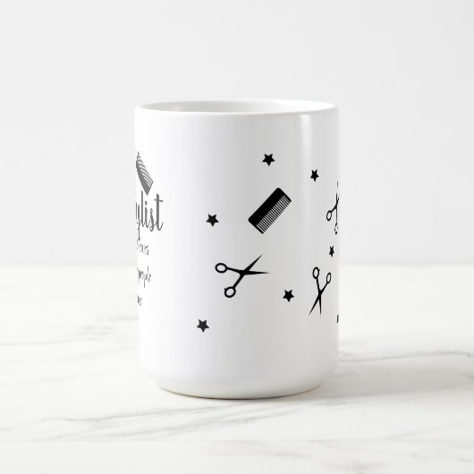 美容師引用文おもしろい美容師スターズカッコいい コーヒーマグカップ (中央)