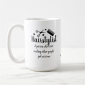 美容師引用文おもしろい美容師スターズカッコいい コーヒーマグカップ (左)