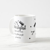 美容師引用文おもしろい美容師スターズカッコいい コーヒーマグカップ (正面左)