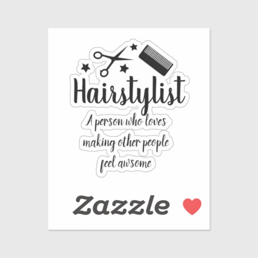 美容師引用文おもしろい美容師スターズ切り出し シール (シート)