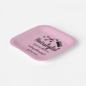 美容師引用文おもしろい美容師ピンクパーティー ペーパープレート (傾斜あり)