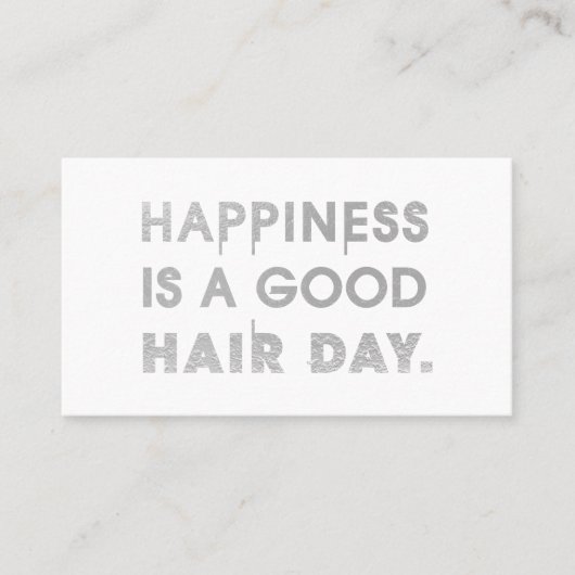 美容師引用文シックモダンフォイルタイポグラフィ 名刺 (正面)