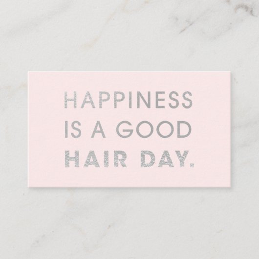 美容師引用文シックモダンフォイルタイポグラフィ 名刺 (正面)