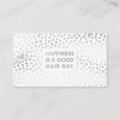 美容師引用文 |白モダン箔 名刺 (正面)