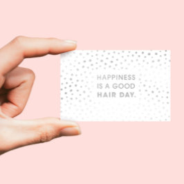 美容師引用文 |白モダン箔 名刺