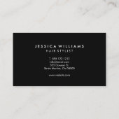 美容師手書きシンプル白黒 名刺 (裏面)