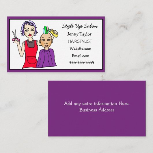 美容師業名美しいサロン業 名刺 (正面/裏面)